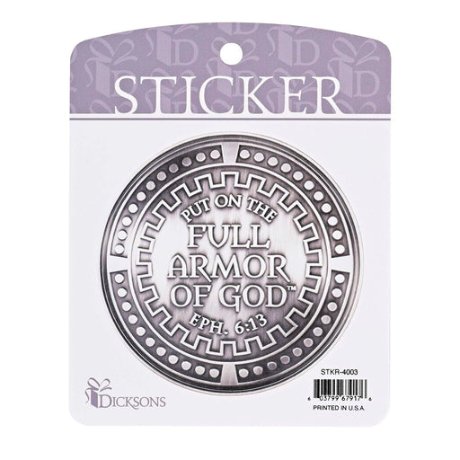 Full Armor of God Round Badge Sticker
