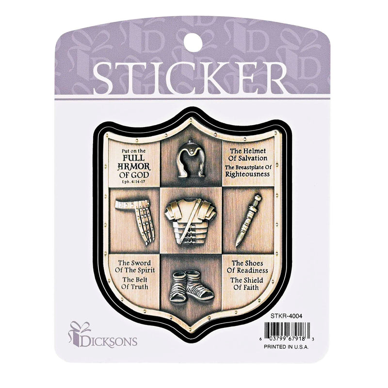 Armor of God Shield Symbols Sticker