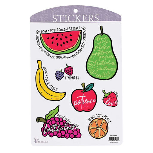 Fruit of the Spirit Christian Sticker Sheet