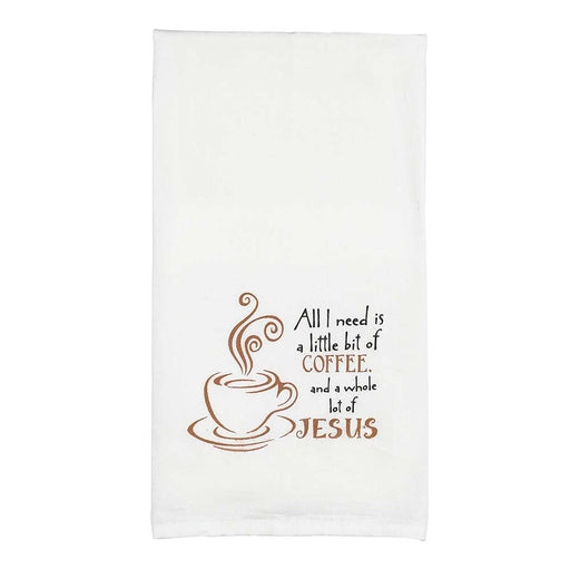 Coffee and Jesus Flour Sack Kitchen Towel