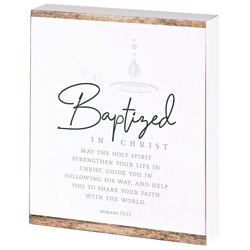 Baptized in Christ Baptism Plaque, 8 x 10 Inches