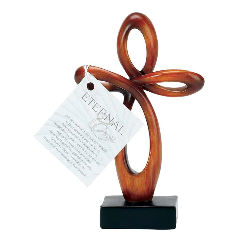 Eternal Loop Resin Tabletop Cross, 6 Inches