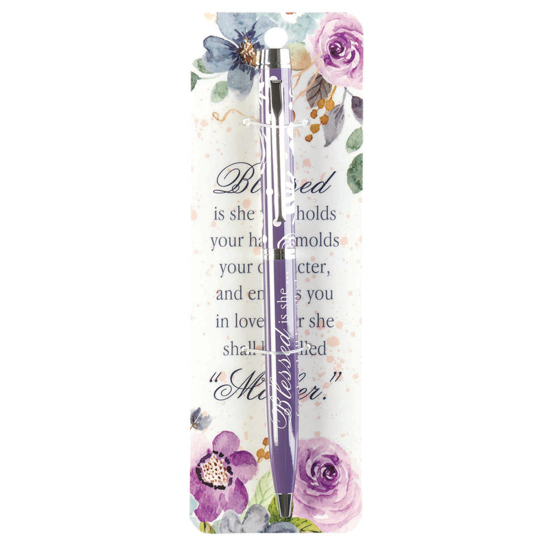 Mother Blessed Is She Floral Gift Pen with Card