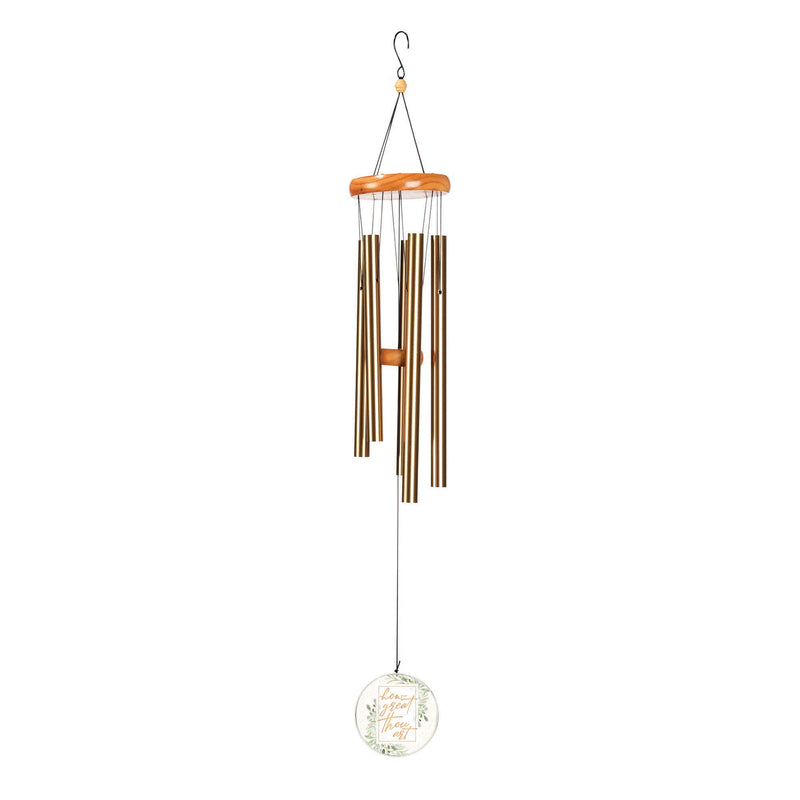 How Great Thou Art Glass Suncatcher Wind Chime, 35 Inches