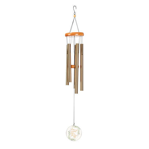 How Great Thou Art Glass Suncatcher Wind Chime, 35 Inches