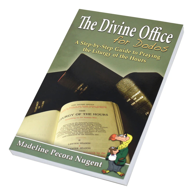 Book titled 'The Divine Office for Dodos' by Madeline Pecora Nugent on a white background