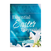 Book cover of 'Essential Easter Prayers' with floral design on a blue background