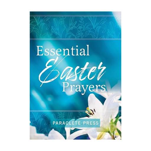Book cover of 'Essential Easter Prayers' with floral design on a blue background