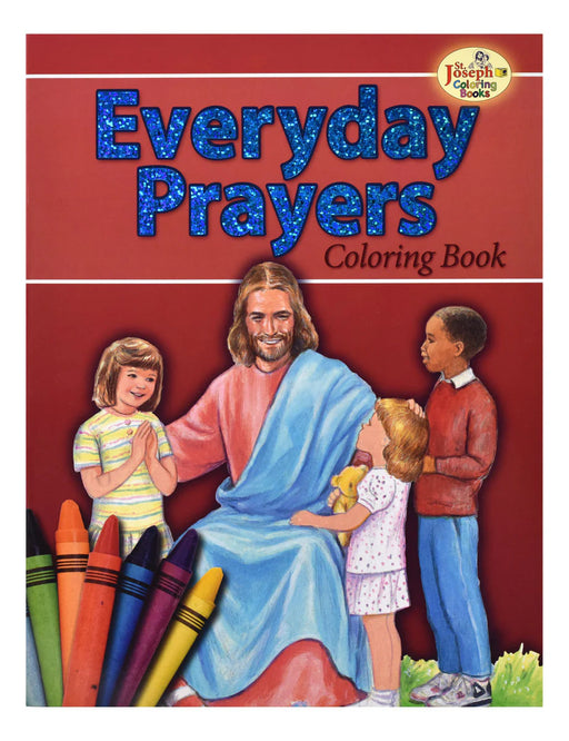 Everyday Prayers red coloring book for kids