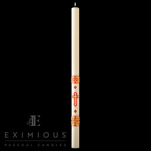 Cathedral Exalted Eximious Paschal candle full-length view, sold individually