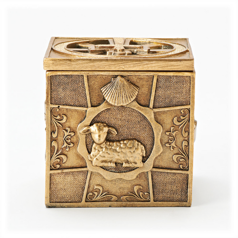 Multi sacrament engraved keepsake box with gold finish