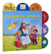 Children's book titled 'Heavenly Angels' by St. Joseph Kids Books with colorful cover and illustrations.