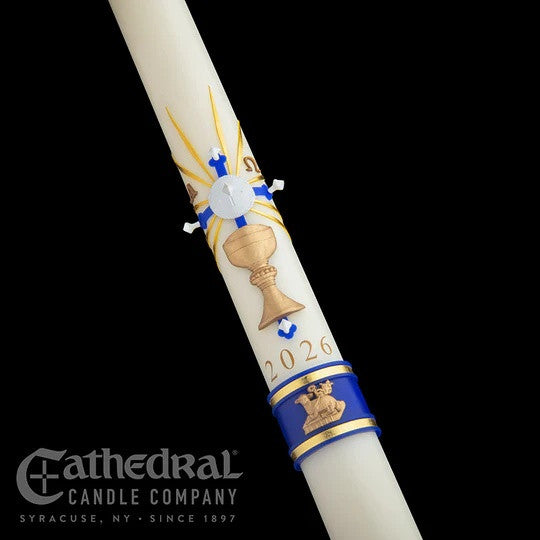 Holy Eucharist 51% beeswax Paschal candle by Cathedral