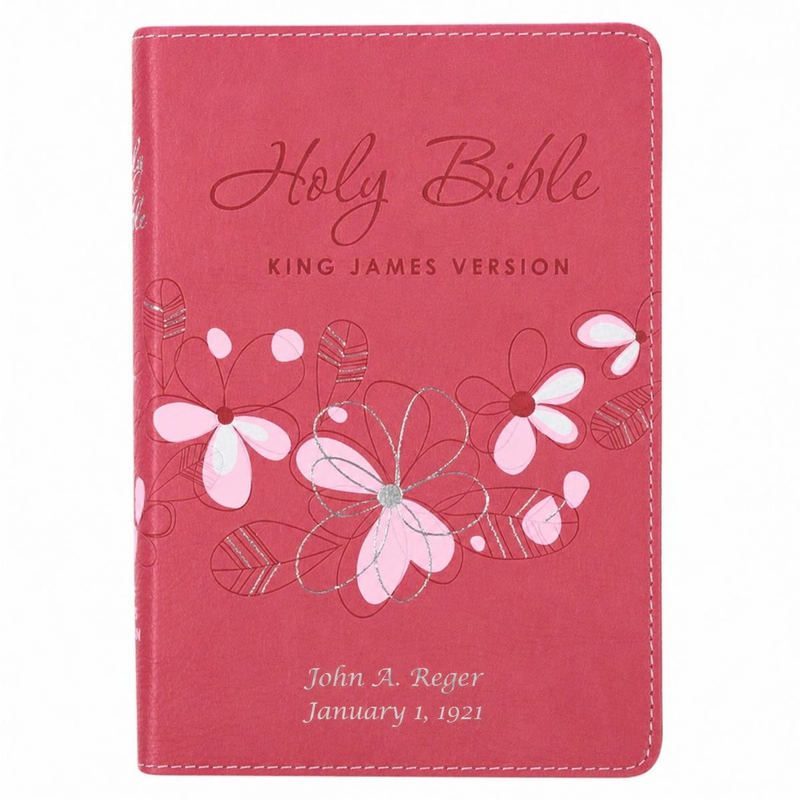 Compact Pink KJV Bible (Personalizable!) | Christian Art Gifts