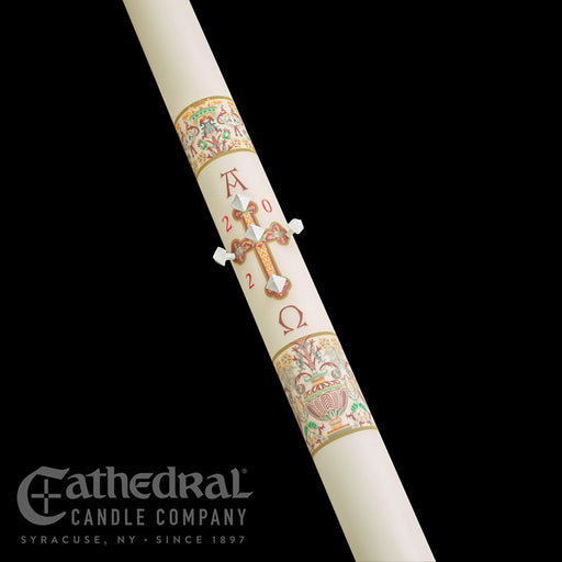 Investiture 51% beeswax Paschal candle by Cathedral