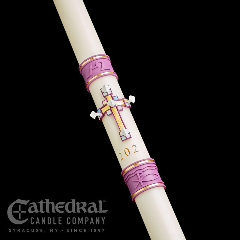 Jubilation 51% beeswax Paschal candle by Cathedral