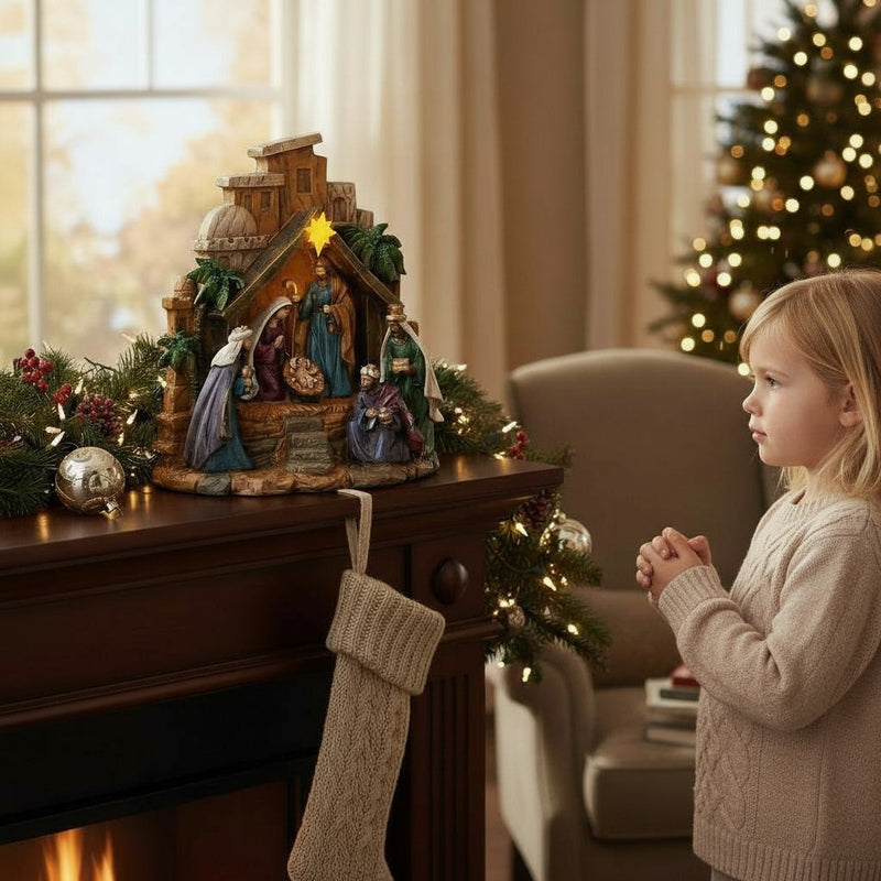 Nativity Scene Figure LED 8"H