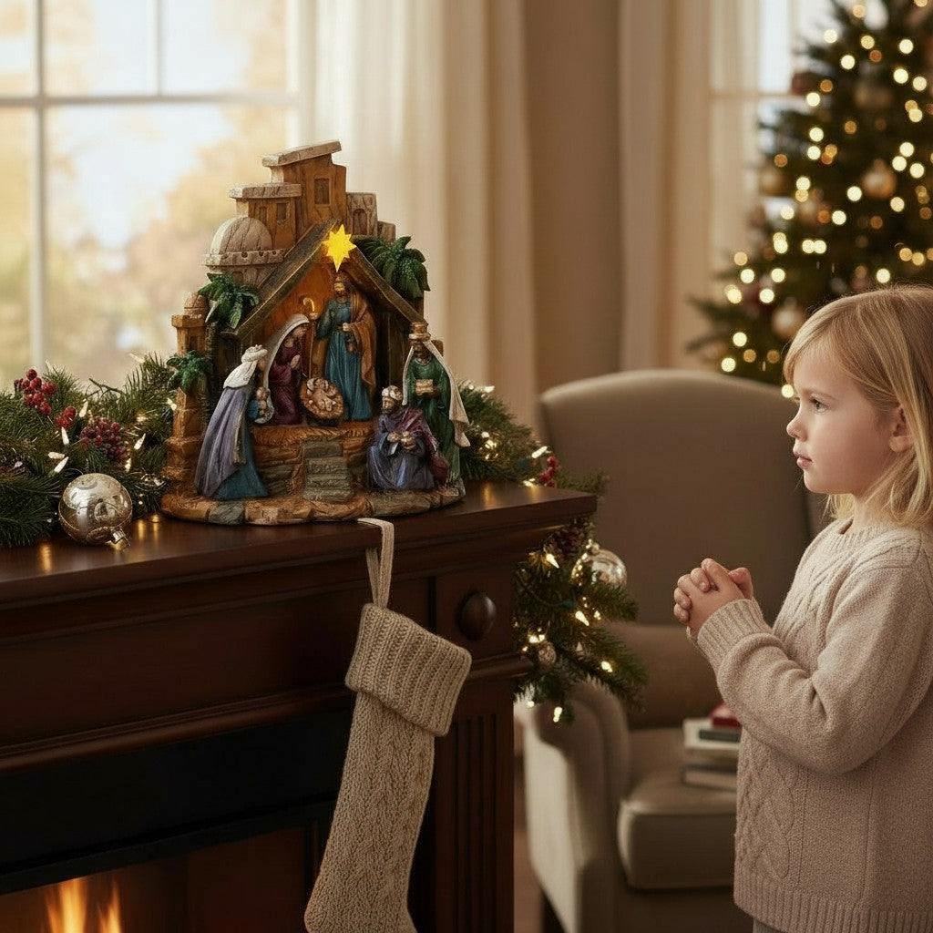 Nativity Scene Figure LED 8"H