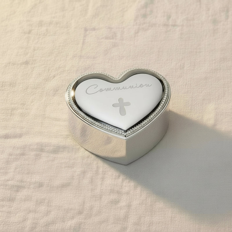 Heart-shaped First Communion Keepsake Box | Caroline Collection