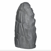 Gray stone sculpture on a white background
