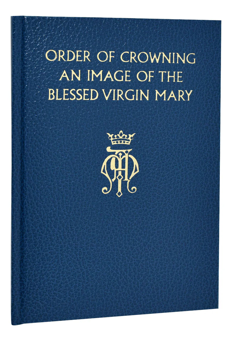 Blue book with gold text and emblem on a white background