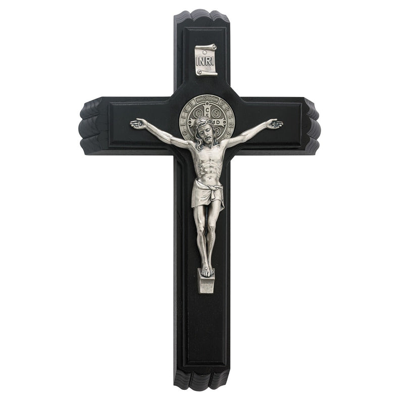 St. Benedict Sick Call Crucifix Set – 13 Inch: Black