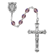 June – Lavender glass birth-month rosary