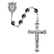 February – Purple glass birth-month rosary