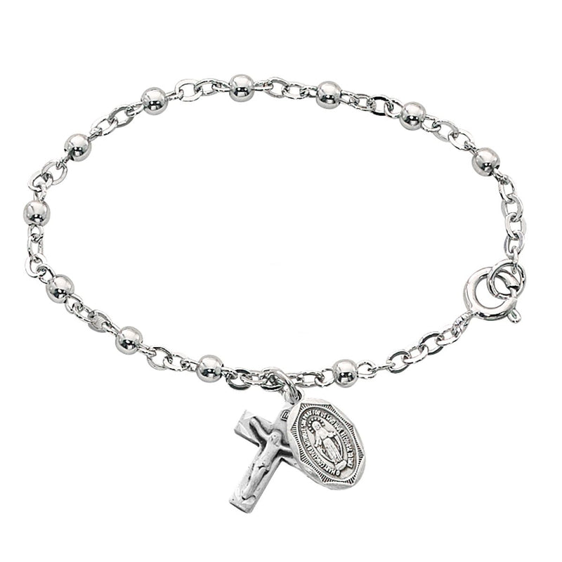 McVan sterling silver baby rosary bracelet