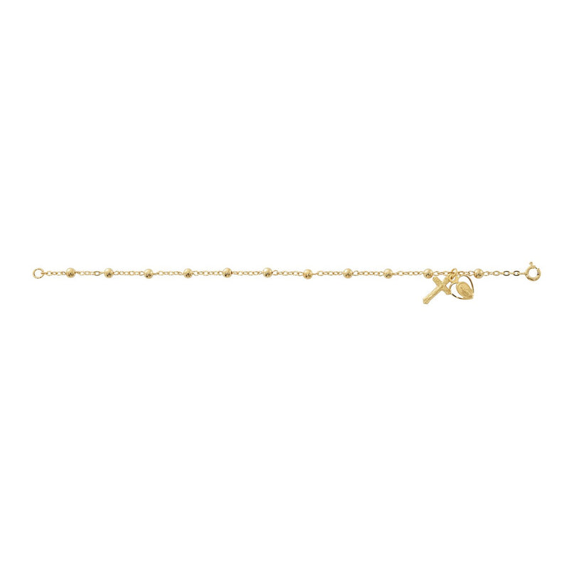 Gold over sterling silver Miraculous bracelet, 4 mm
