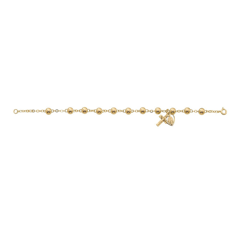 Gold over sterling silver Miraculous bracelet, 6 mm