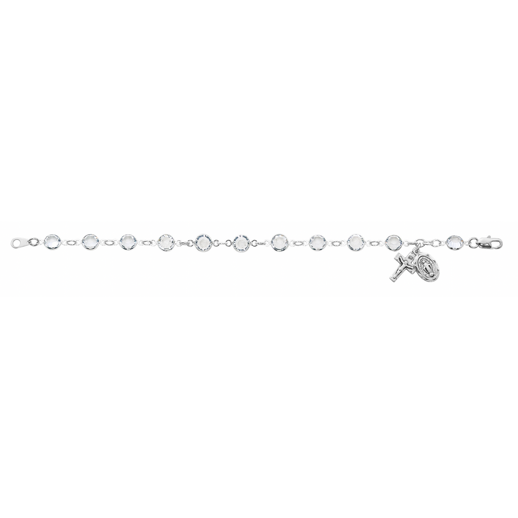 Bracelet - 7.5in Clear Crystal Bracelet Boxed