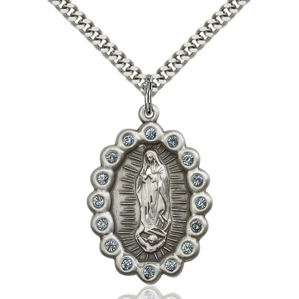 Our Lady of Guadalupe Medal Birthstone March 24"