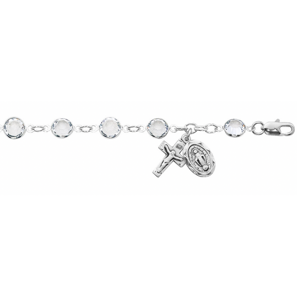 Bracelet - 7.5in Clear Crystal Bracelet Boxed