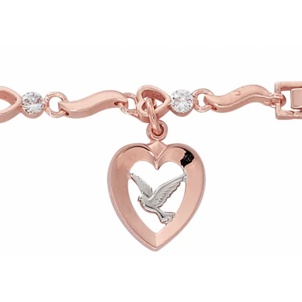 Bracelet - 7.5 in Rose Gold Cubic Zirconia Bracelet, Boxed