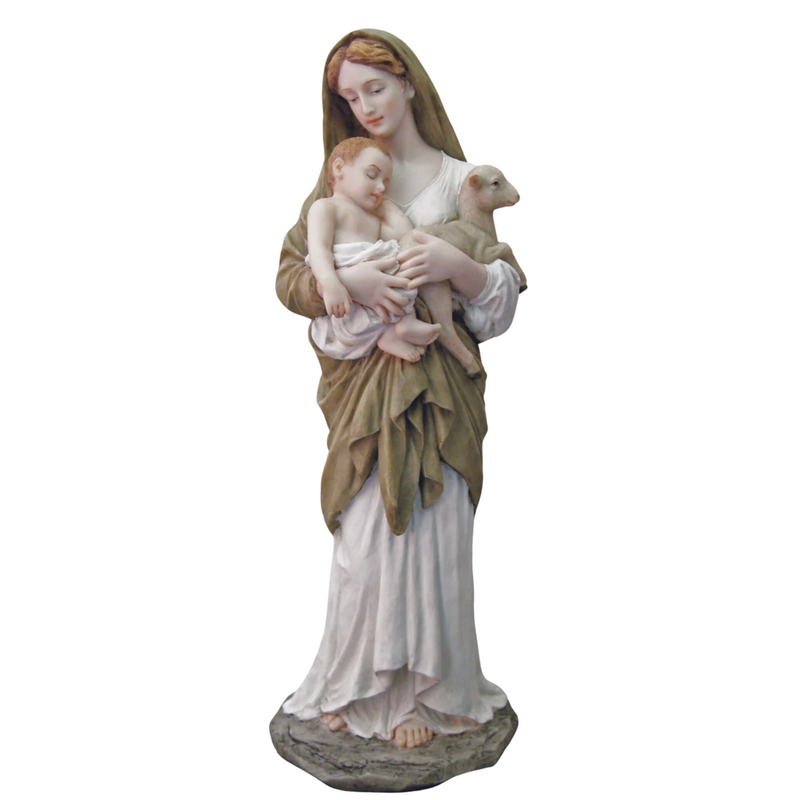 L’Innocence Madonna and Child Statue – 11.75" | Fully Hand-Painted | Goldscheider Veronese