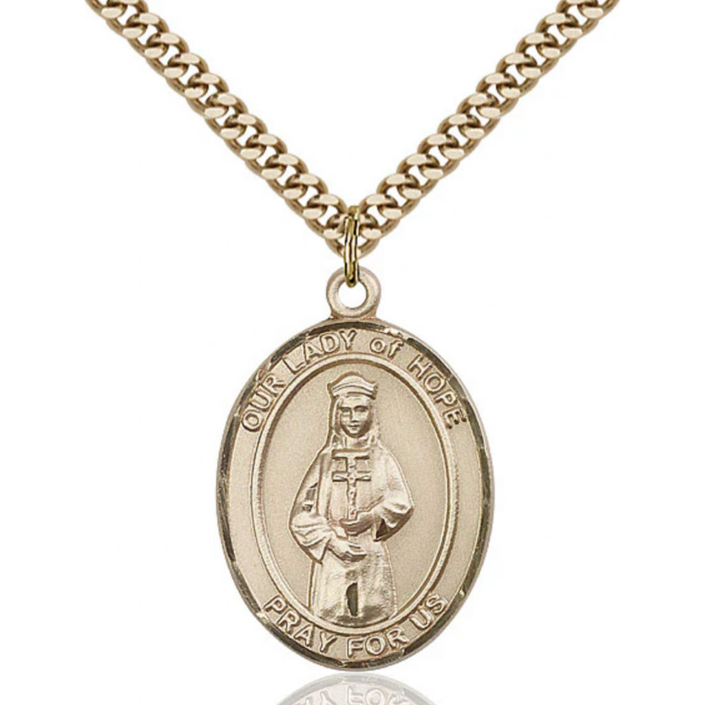 Our Lady of Hope Necklace Gold Filled 24"