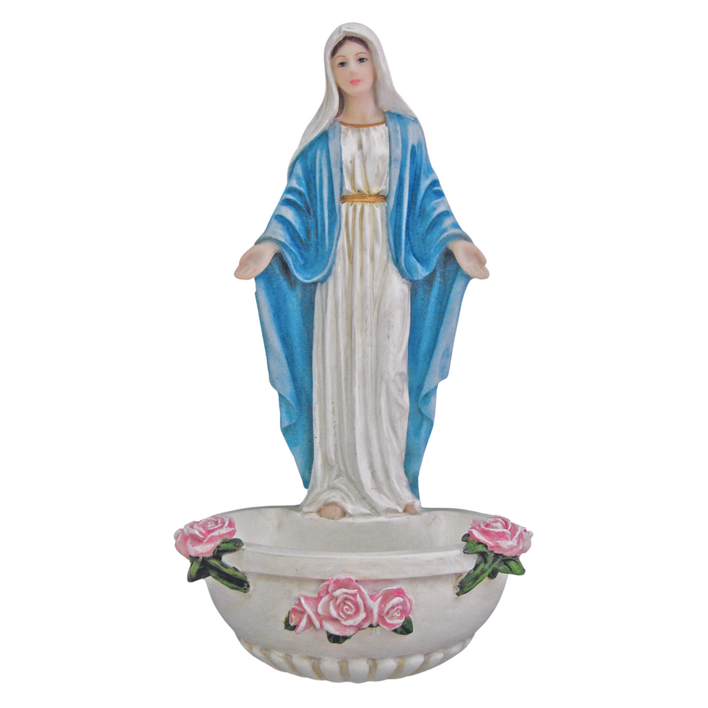 Our Lady of Grace Holy Water Font 7.5"