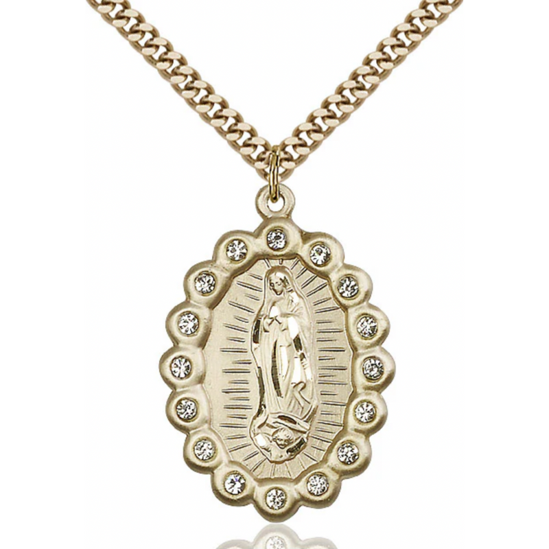 Our Lady of Guadalupe Medal Birthstone April 24"