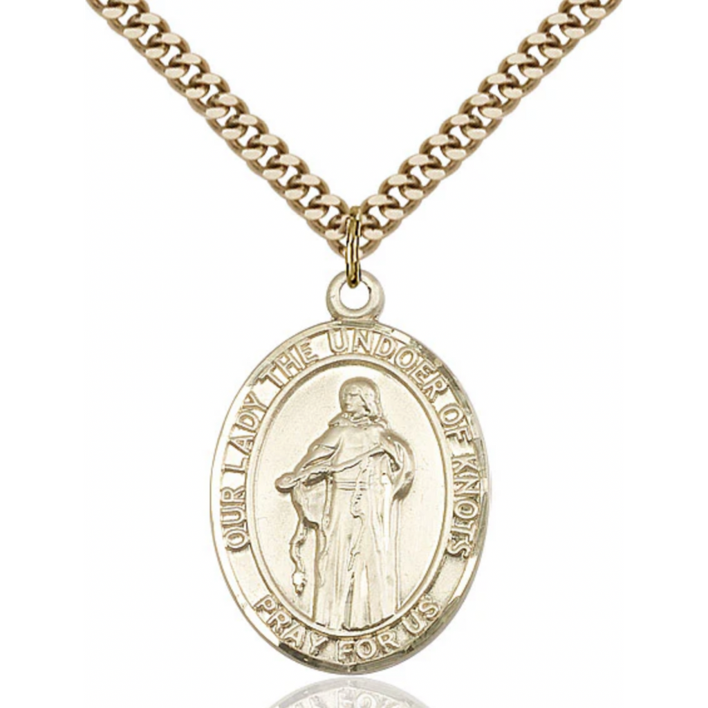 Our Lady the Undoer of Knots Necklace 24"