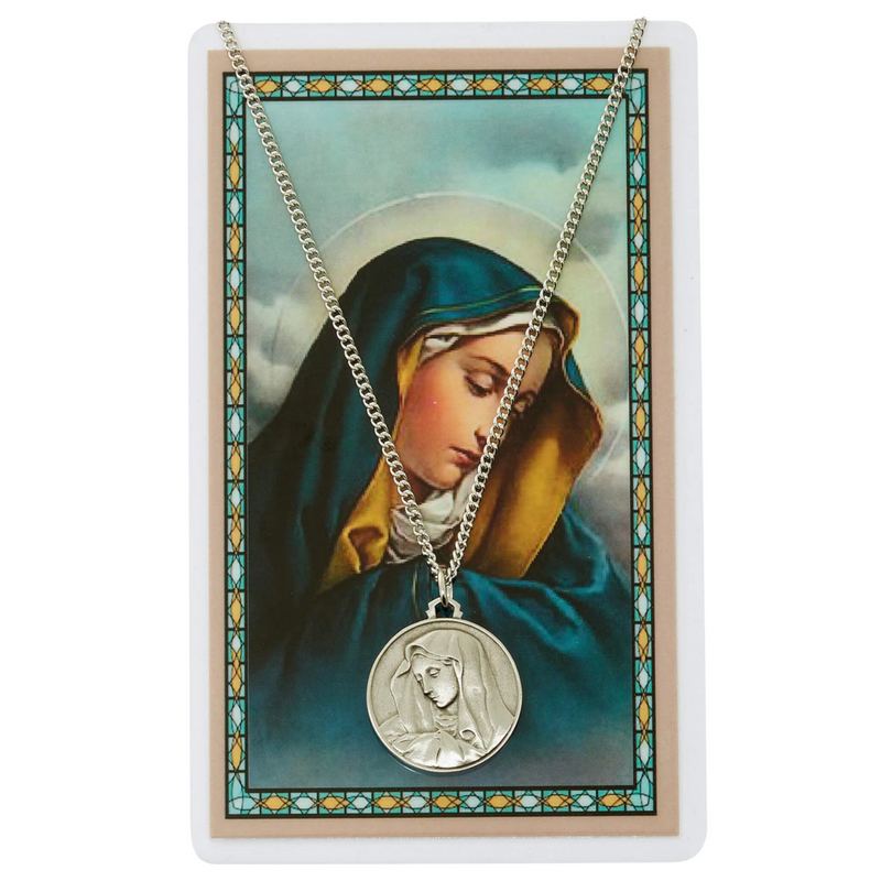 Sorrowful Mother Pendant on 18" Chain