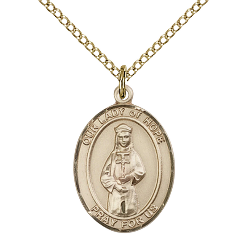 Our Lady of Hope Necklace Gold Filled 18"