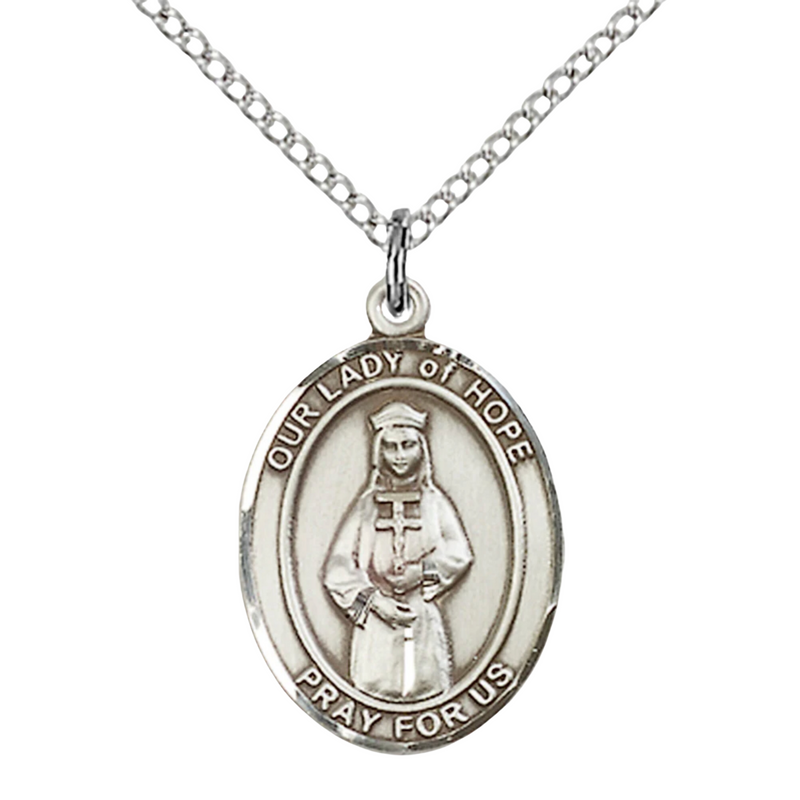 Our Lady of Hope Necklace Sterling Silver 18"