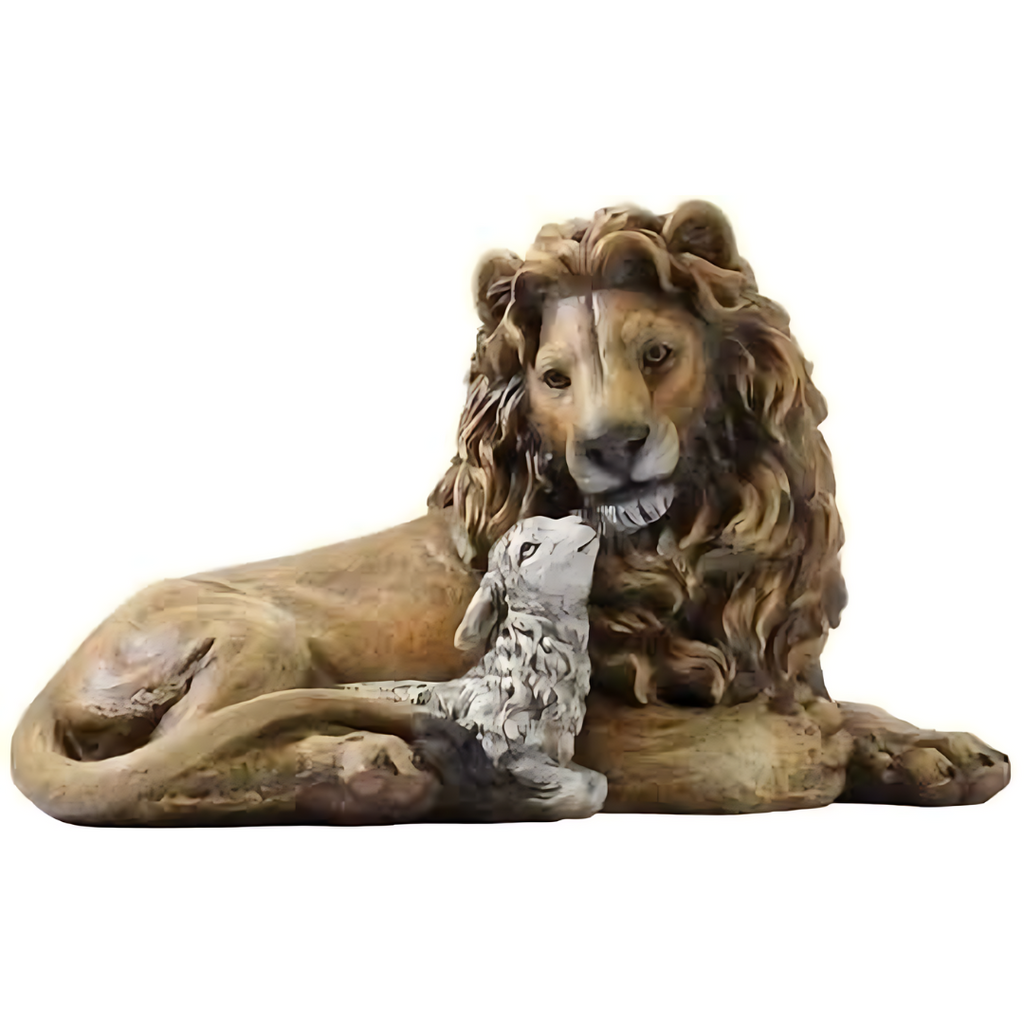 Lion and Lamb Figure 6.5"H