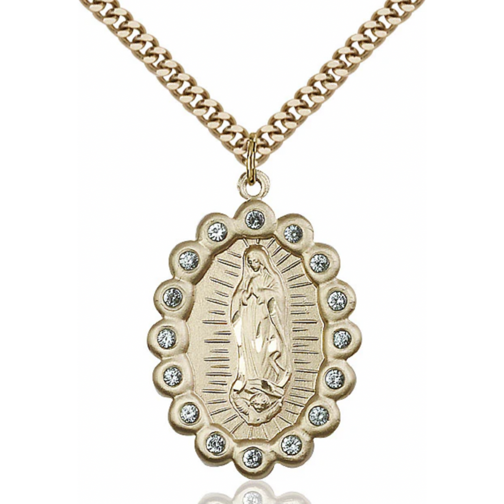 Our Lady of Guadalupe Medal Birthstone March 24"