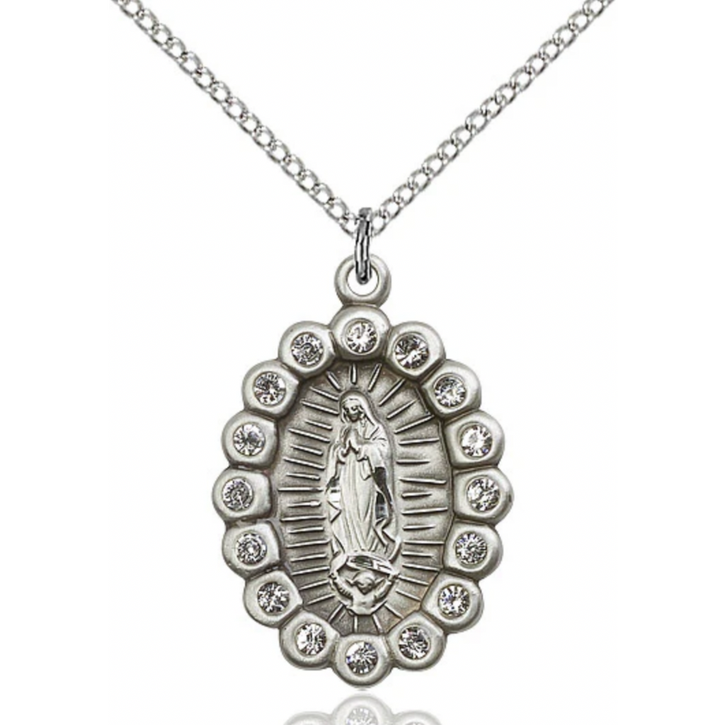 Our Lady of Guadalupe Medal Birthstone April 18"