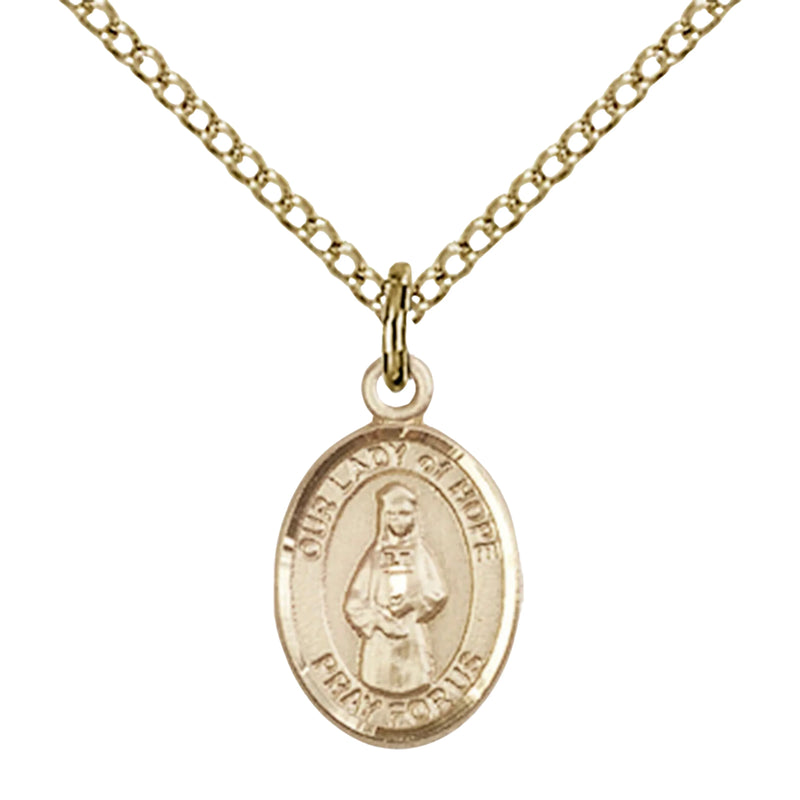 Our Lady of Hope Necklace Sterling or Gold - 18" Chain | Bliss