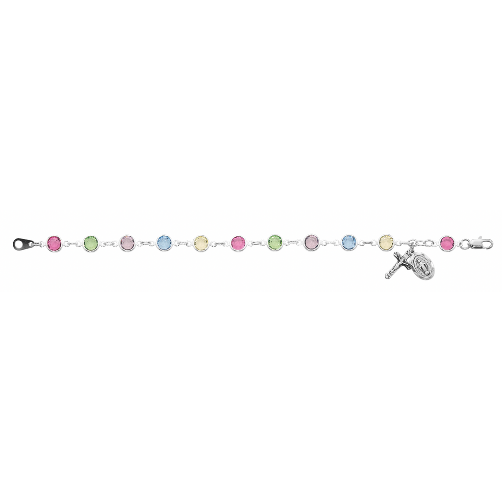 Bracelet - 7.5in Multi Crystal Bracelet Boxed