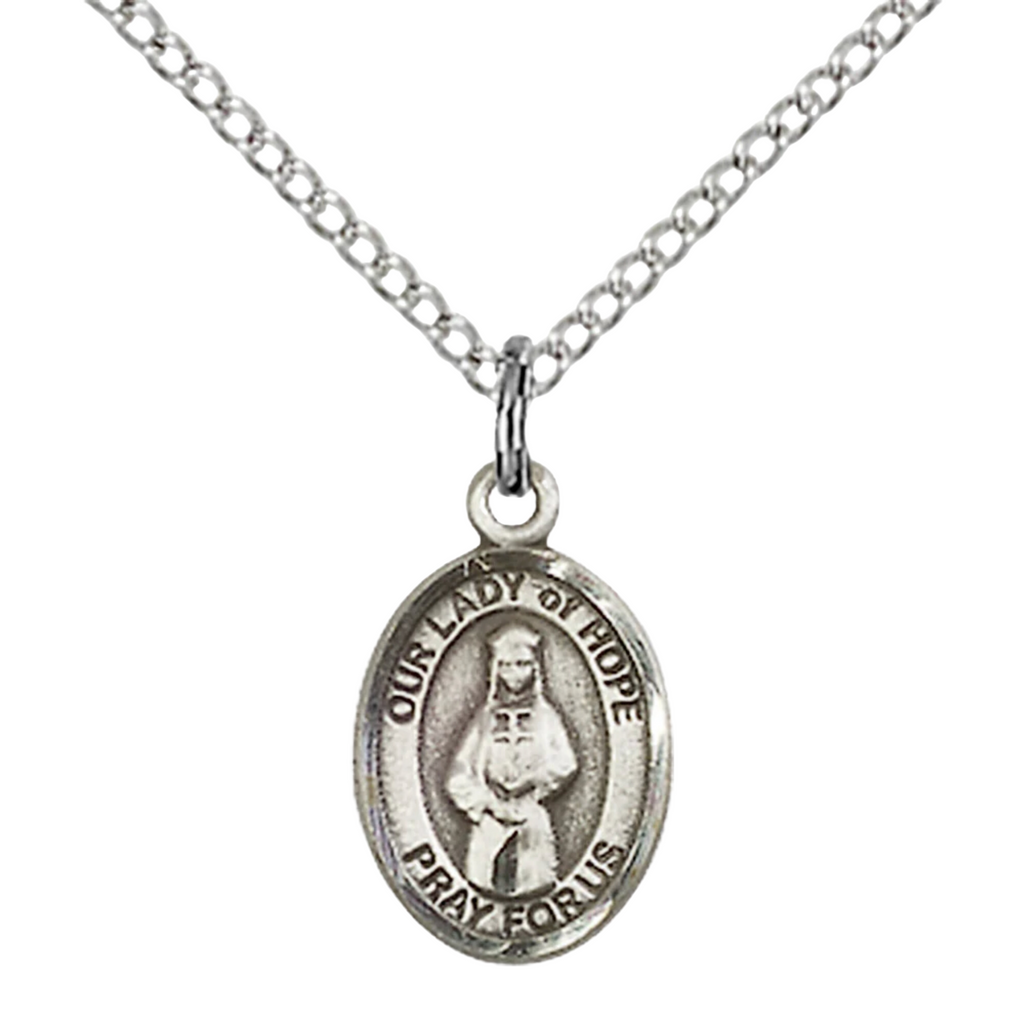 Our Lady of Hope Necklace Sterling Silver 18"