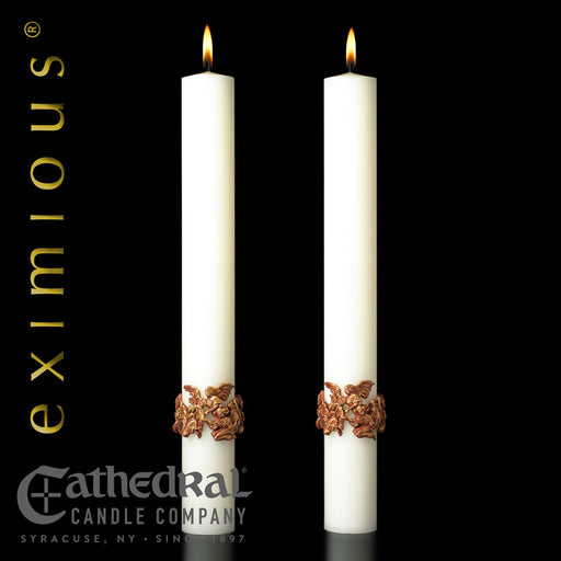 Mount Olivet matching complementing altar candle, sold as a pair by Cathedral